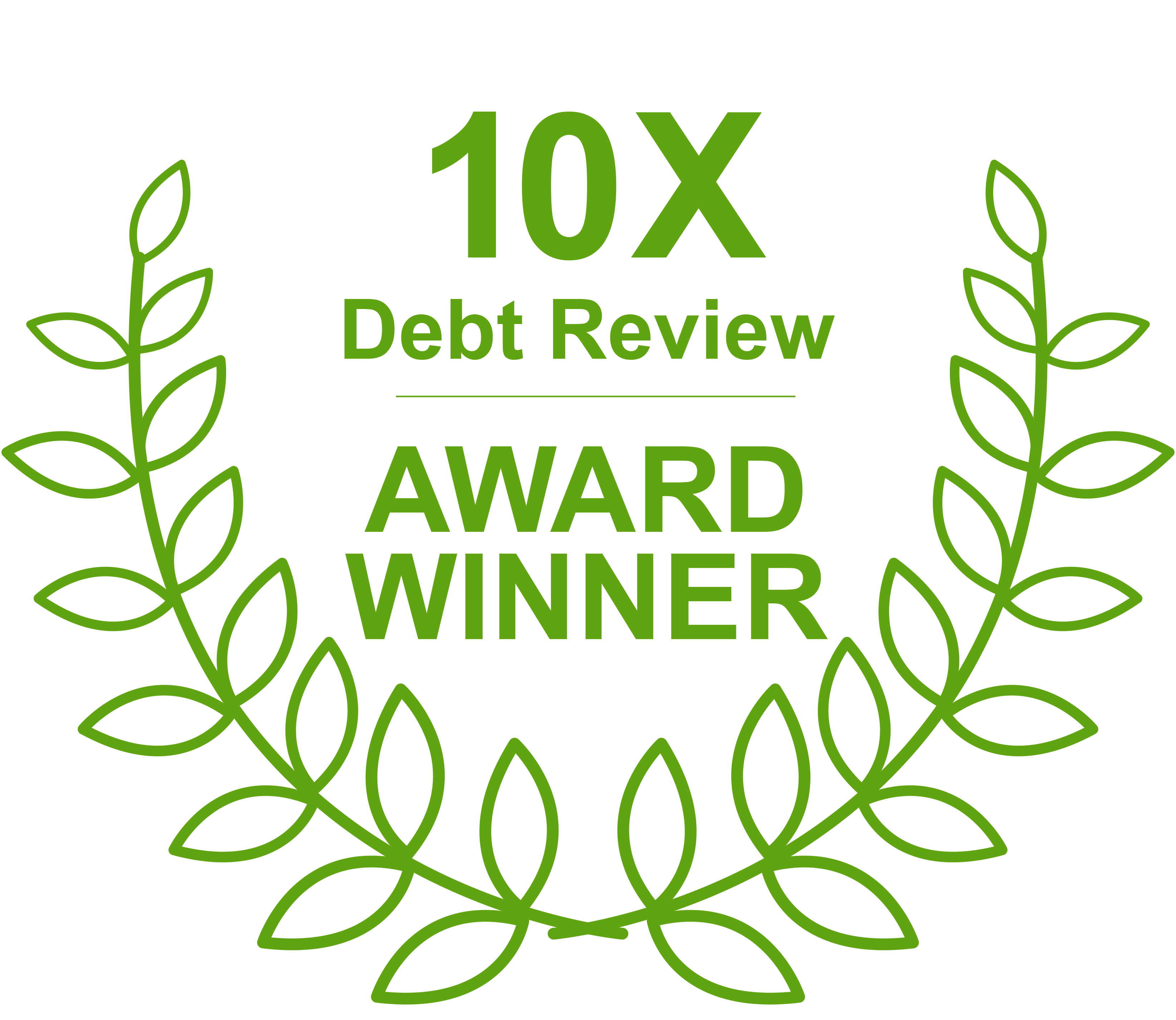 10x Debt Review Award Winner